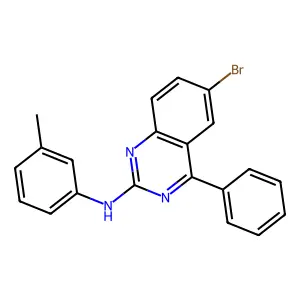 (6-Bromo-4-phenyl-quinazolin-2-yl)-m-tolyl-amine structure