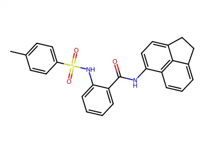 N-(1,2-dihydroacenaphthylen-5-yl)-2-[(4-methylphenyl)sulfonylamino]benzamide structure