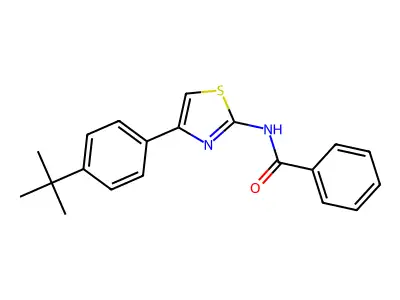 N-[4-(4-tert-butylphenyl)-1,3-thiazol-2-yl]benzamide structure