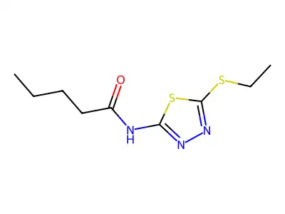 N-(5-(ethylthio)-1,3,4-thiadiazol-2-yl)pentanamide structure
