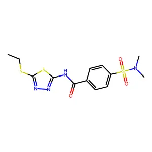 4-(dimethylsulfamoyl)-N-(5-ethylsulfanyl-1,3,4-thiadiazol-2-yl)benzamide structure
