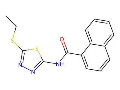 N-(5-(ethylthio)-1,3,4-thiadiazol-2-yl)-1-naphthamide structure