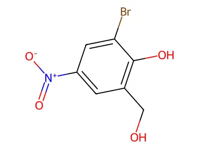 2-Bromo-6-(hydroxymethyl)-4-nitrophenol structure