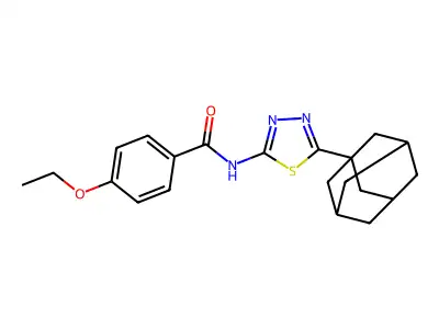 N-[5-(1-adamantyl)-1,3,4-thiadiazol-2-yl]-4-ethoxybenzamide structure