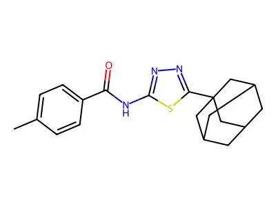 N-[5-(1-adamantyl)-1,3,4-thiadiazol-2-yl]-4-methylbenzamide structure
