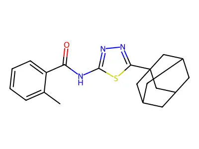 N-[5-(1-adamantyl)-1,3,4-thiadiazol-2-yl]-2-methylbenzamide structure