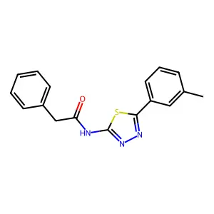 N-[5-(3-methylphenyl)-1,3,4-thiadiazol-2-yl]-2-phenylacetamide structure