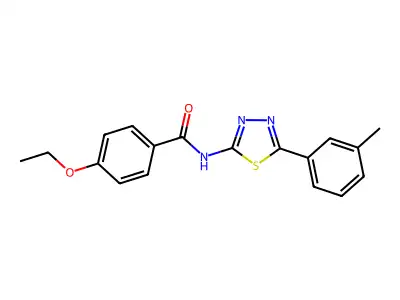 4-ethoxy-N-[5-(3-methylphenyl)-1,3,4-thiadiazol-2-yl]benzamide structure