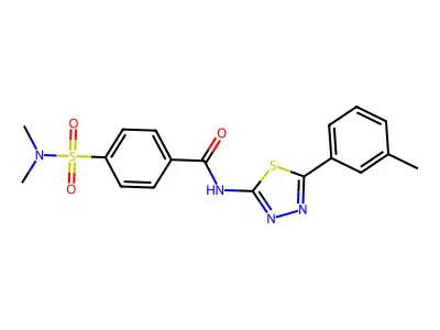 4-(dimethylsulfamoyl)-N-[5-(3-methylphenyl)-1,3,4-thiadiazol-2-yl]benzamide structure