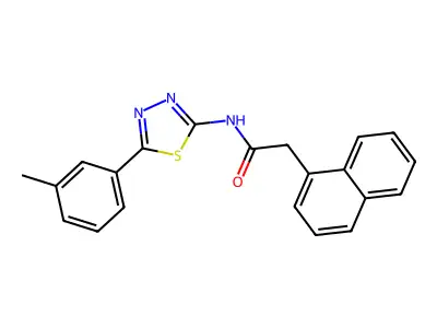 2-(naphthalen-1-yl)-N-(5-(m-tolyl)-1,3,4-thiadiazol-2-yl)acetamide structure