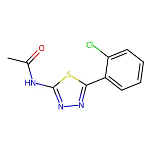 N-[5-(2-chlorophenyl)-1,3,4-thiadiazol-2-yl]acetamide structure
