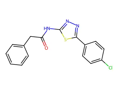 N-[5-(4-chlorophenyl)-1,3,4-thiadiazol-2-yl]-2-phenylacetamide structure