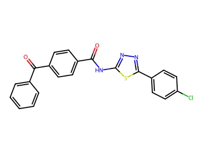 4-benzoyl-N-[5-(4-chlorophenyl)-1,3,4-thiadiazol-2-yl]benzamide structure