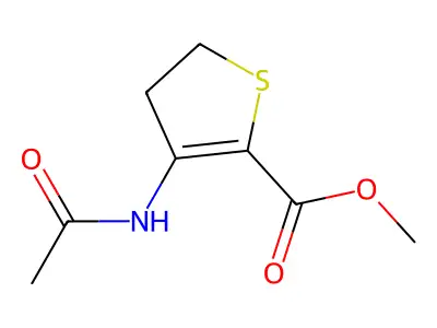Methyl 3-acetamido-4,5-dihydrothiophene-2-carboxylate structure
