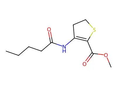 Methyl 3-pentanamido-4,5-dihydrothiophene-2-carboxylate structure