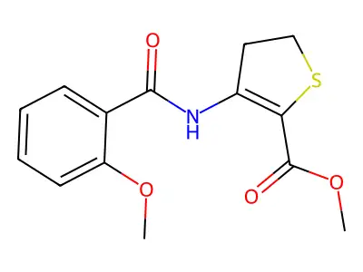 Methyl 3-(2-methoxybenzamido)-4,5-dihydrothiophene-2-carboxylate structure