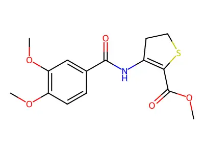 Methyl 3-(3,4-dimethoxybenzamido)-4,5-dihydrothiophene-2-carboxylate structure