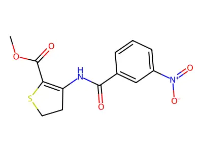 Methyl 3-(3-nitrobenzamido)-4,5-dihydrothiophene-2-carboxylate structure