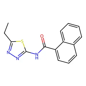 N-(5-ethyl-1,3,4-thiadiazol-2-yl)naphthalene-1-carboxamide structure