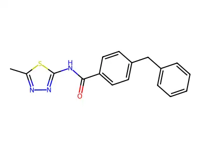 4-benzyl-N-(5-methyl-1,3,4-thiadiazol-2-yl)benzamide structure