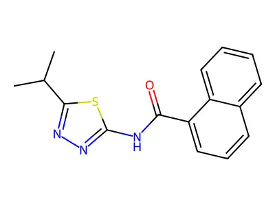 N-(5-isopropyl-1,3,4-thiadiazol-2-yl)-1-naphthamide structure