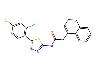 N-(5-(2,4-dichlorophenyl)-1,3,4-thiadiazol-2-yl)-2-(naphthalen-1-yl)acetamide structure