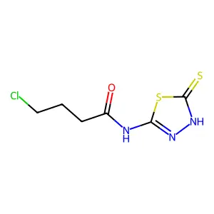 4-chloro-N-(5-mercapto-1,3,4-thiadiazol-2-yl)butanamide structure