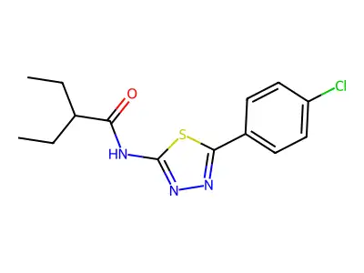 N-[5-(4-chlorophenyl)-1,3,4-thiadiazol-2-yl]-2-ethylbutanamide structure