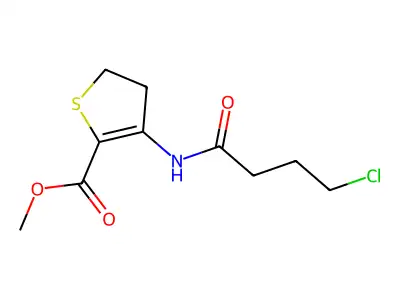 Methyl 3-(4-chlorobutanamido)-4,5-dihydrothiophene-2-carboxylate structure