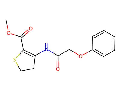 Methyl 3-(2-phenoxyacetamido)-4,5-dihydrothiophene-2-carboxylate structure