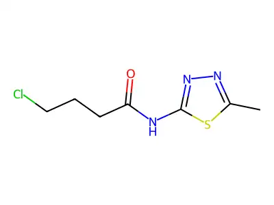 4-chloro-N-(5-methyl-1,3,4-thiadiazol-2-yl)butanamide structure