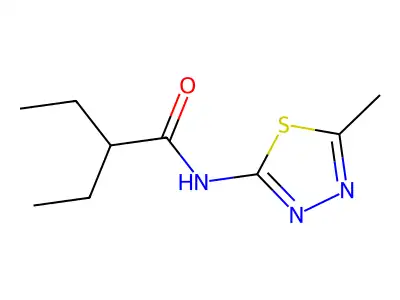 2-Ethyl-N-(5-methyl-1,3,4-thiadiazol-2-yl)butanamide structure