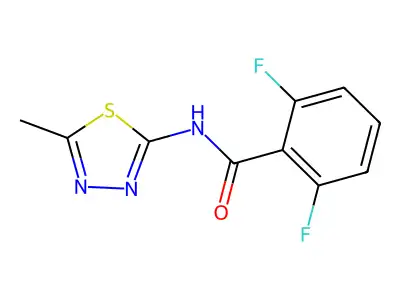 2,6-difluoro-N-(5-methyl-1,3,4-thiadiazol-2-yl)benzamide structure