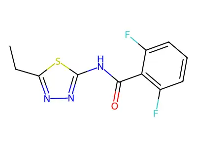 N-(5-ethyl-1,3,4-thiadiazol-2-yl)-2,6-difluorobenzamide structure