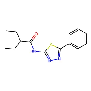 2-ethyl-N-(5-phenyl-1,3,4-thiadiazol-2-yl)butanamide structure