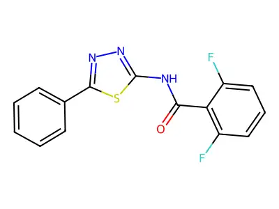 2,6-difluoro-N-(5-phenyl-1,3,4-thiadiazol-2-yl)benzamide structure
