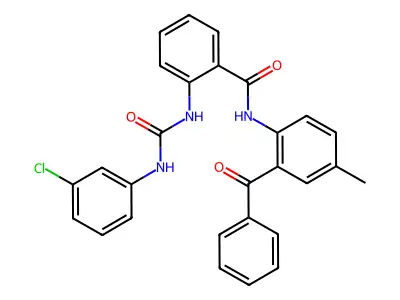N-(2-benzoyl-4-methylphenyl)-2-(3-(3-chlorophenyl)ureido)benzamide structure