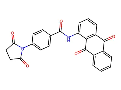 N-(9,10-dioxo-9,10-dihydroanthracen-1-yl)-4-(2,5-dioxopyrrolidin-1-yl)benzamide structure
