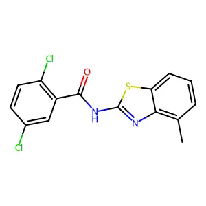 2,5-dichloro-N-(4-methyl-1,3-benzothiazol-2-yl)benzamide structure