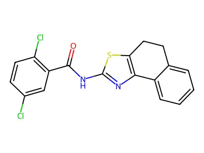 2,5-dichloro-N-(4,5-dihydronaphtho[1,2-d]thiazol-2-yl)benzamide structure