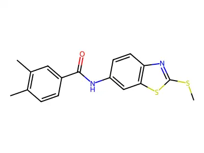 3,4-dimethyl-N-(2-(methylthio)benzo[d]thiazol-6-yl)benzamide structure