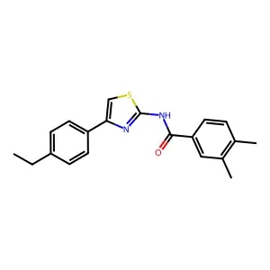 N-[4-(4-ethylphenyl)-1,3-thiazol-2-yl]-3,4-dimethylbenzamide structure