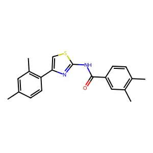 N-[4-(2,4-dimethylphenyl)-1,3-thiazol-2-yl]-3,4-dimethylbenzamide structure