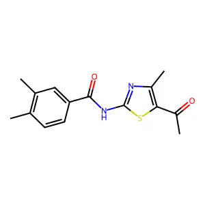 N-(5-acetyl-4-methyl-1,3-thiazol-2-yl)-3,4-dimethylbenzamide structure