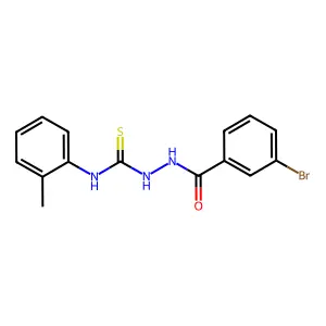2-(3-bromobenzoyl)-N-(o-tolyl)hydrazinecarbothioamide structure