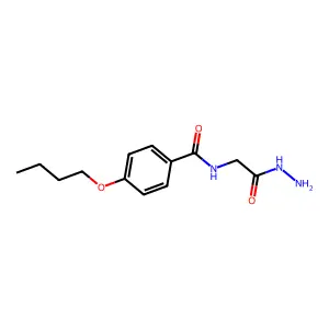 4-Butoxy-N-hydrazinocarbonylmethyl-benzamide structure