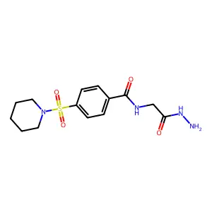 N-(2-hydrazinyl-2-oxoethyl)-4-(piperidin-1-ylsulfonyl)benzamide structure