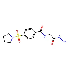 N-(2-hydrazinyl-2-oxoethyl)-4-(pyrrolidin-1-ylsulfonyl)benzamide structure