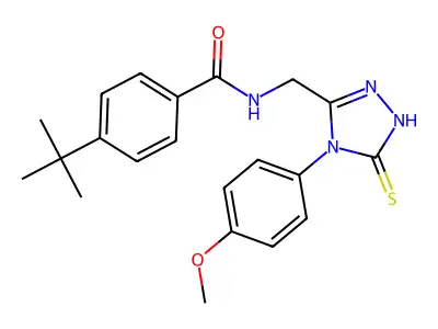 4-tert-butyl-N-{[4-(4-methoxyphenyl)-5-sulfanylidene-4,5-dihydro-1H-1,2,4-triazol-3-yl]methyl}benzamide structure