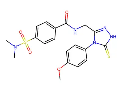 4-(dimethylsulfamoyl)-N-{[4-(4-methoxyphenyl)-5-sulfanylidene-4,5-dihydro-1H-1,2,4-triazol-3-yl]methyl}benzamide structure